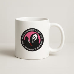 What's Your Favourite Scary Movie Badge Coffee Mug