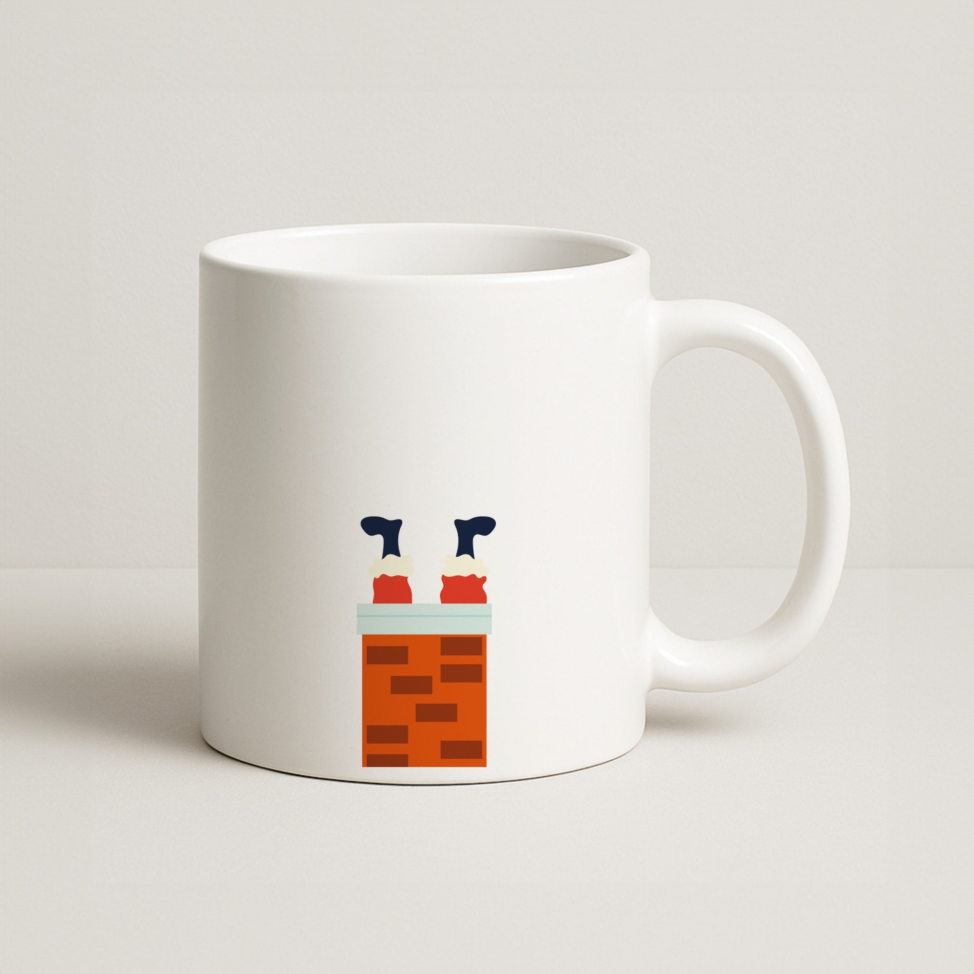 Santa Stuck In A Chimney - Christmas Coffee Mug