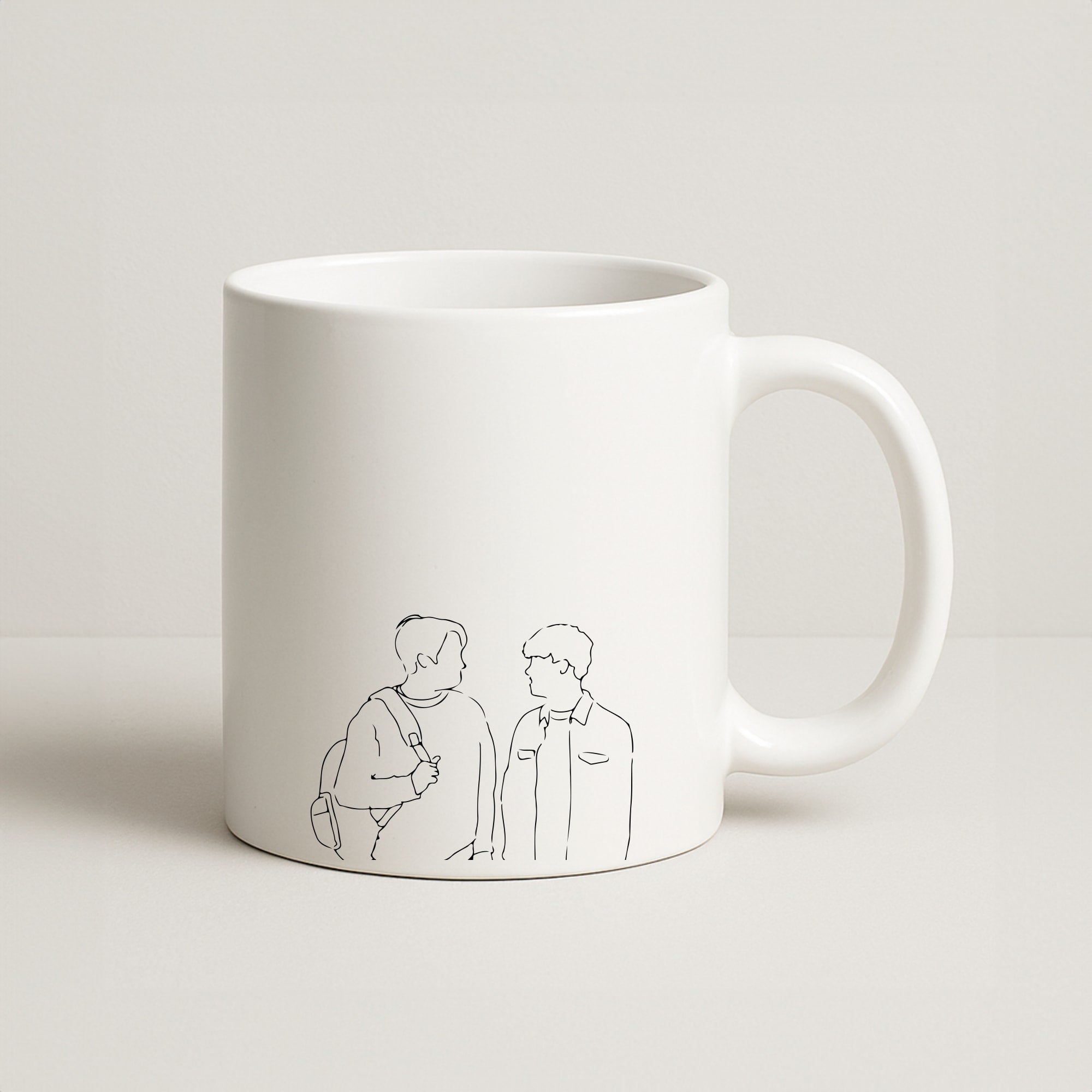 Outline - Heart TV Coffee Mug