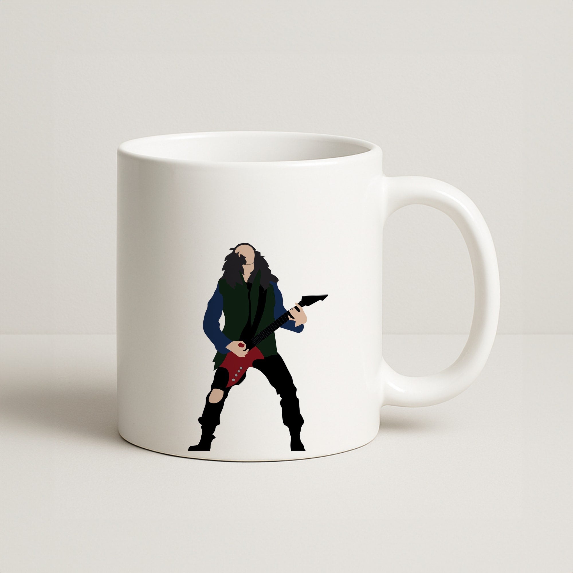 Eddie Munson Playing Guitar Coffee Mug