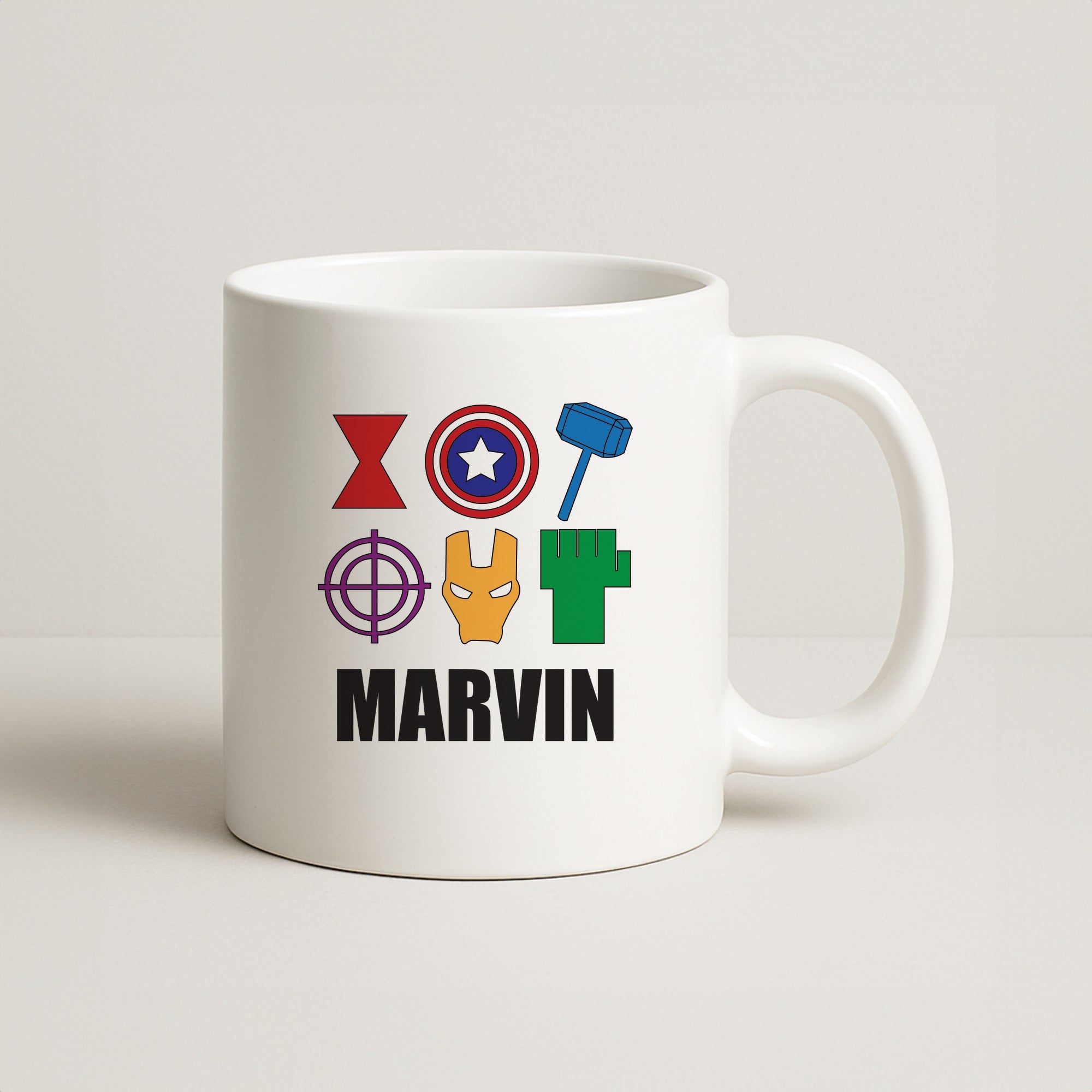 Icon Pattern - Personalised Superhero Comic Coffee Mug