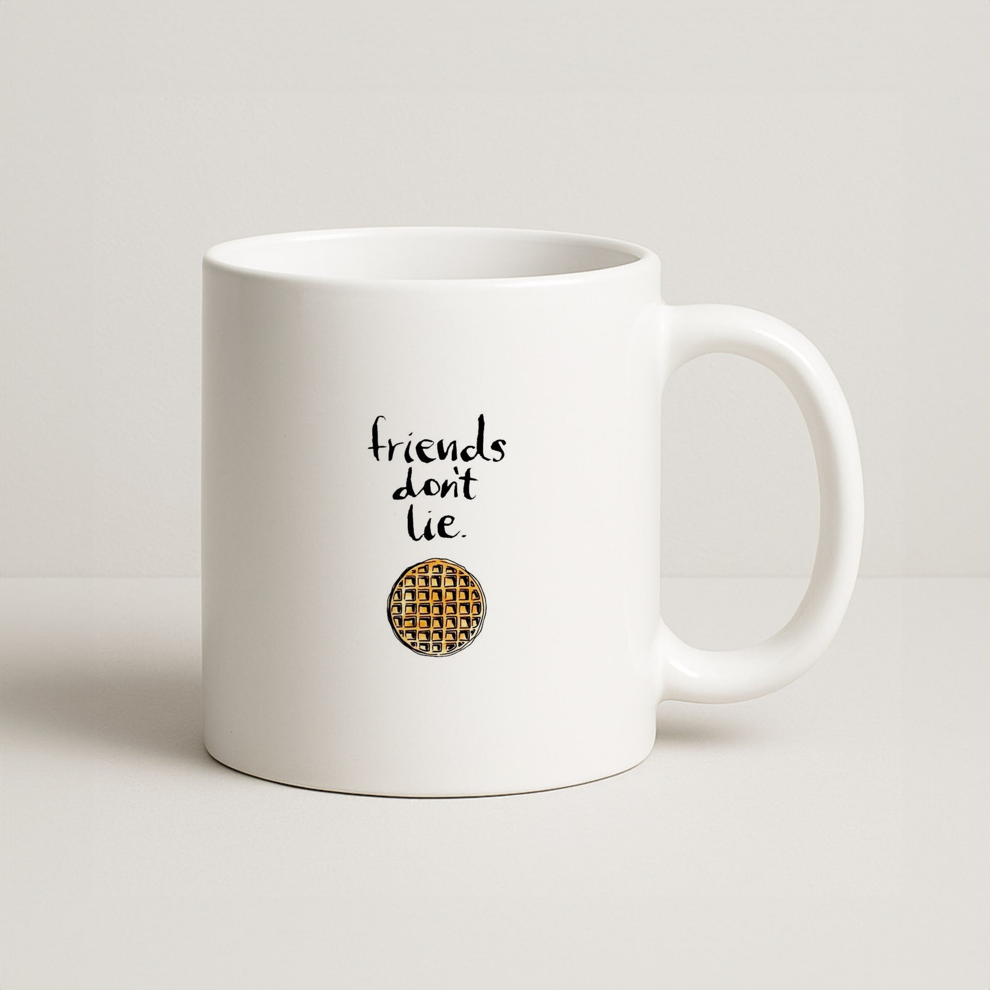 Friends Don't Lie Waffle Coffee Mug