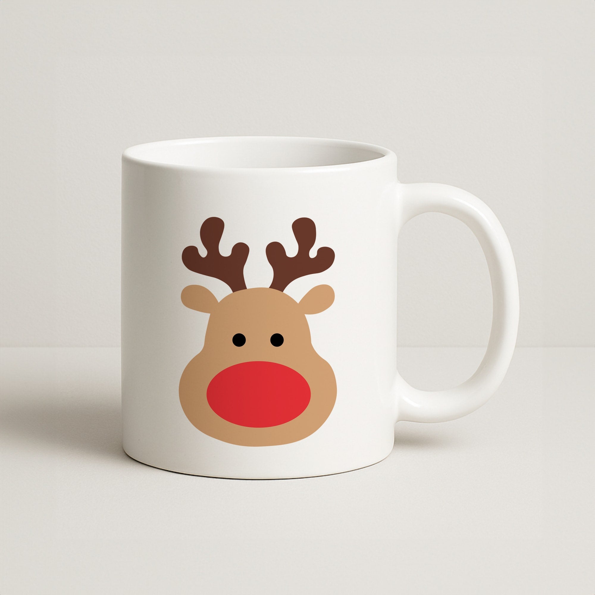 Rudolph Face - Christmas Coffee Mug