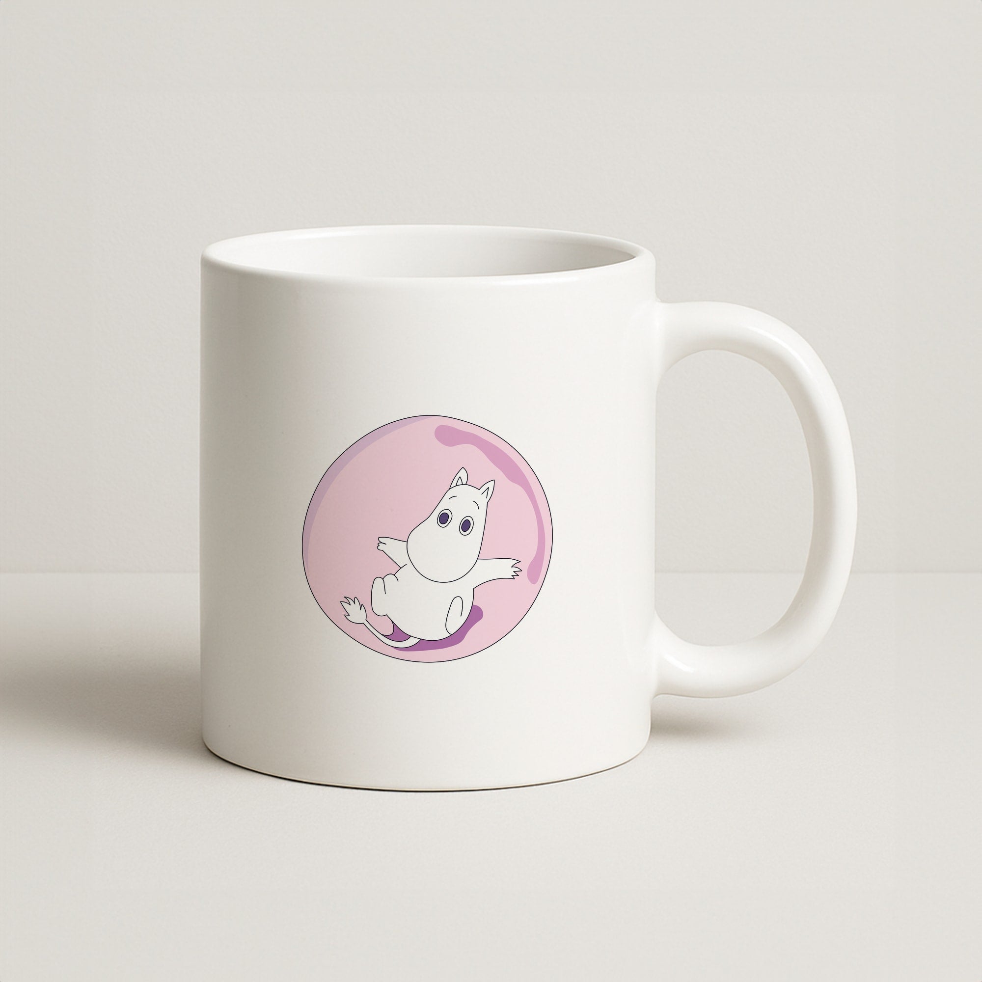 Moomin In A Pink Bubble  Coffee Mug
