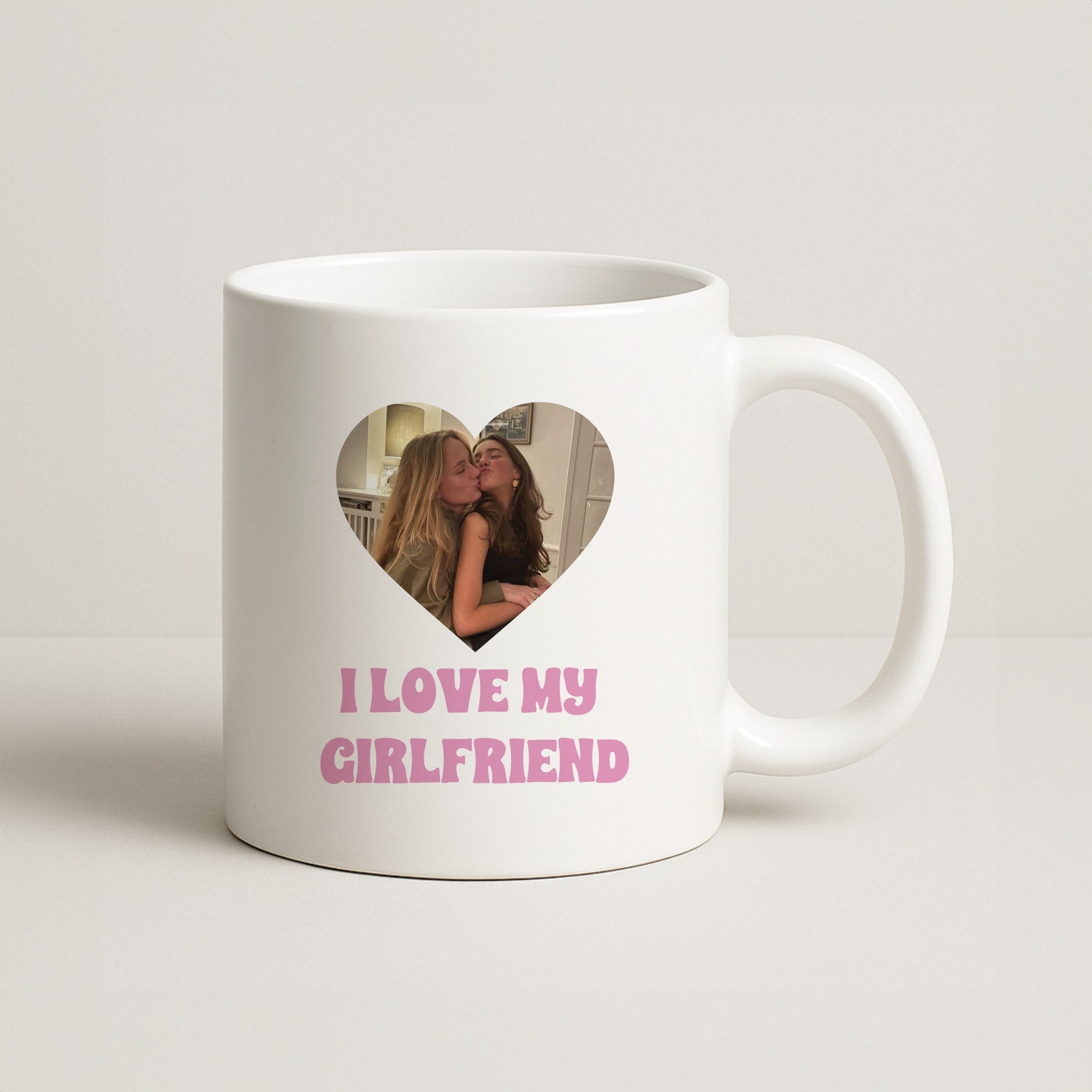 I Love My Girlfriend - Personalised Couples Coffee Mug