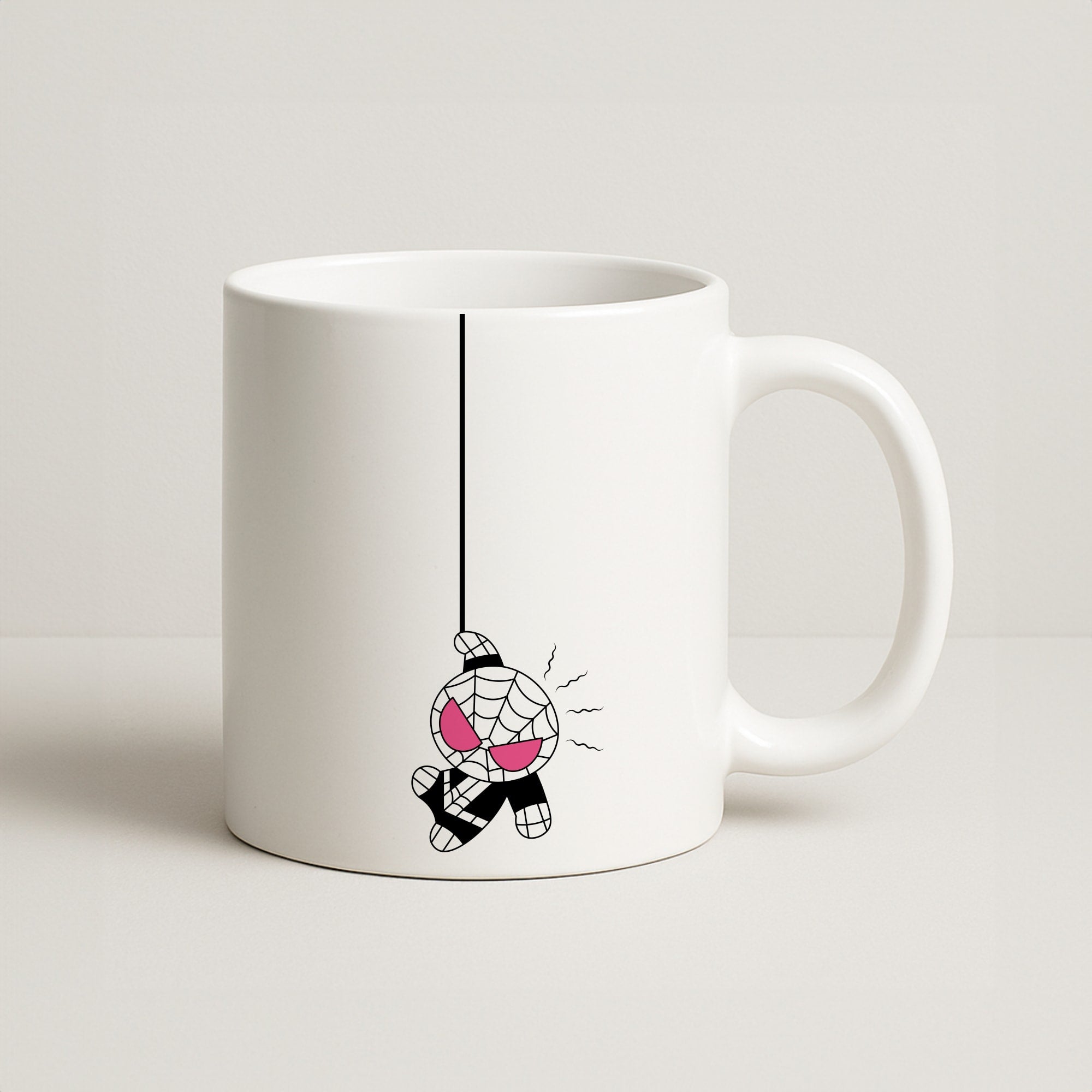 Pink Hanging Spider Hero  Coffee Mug