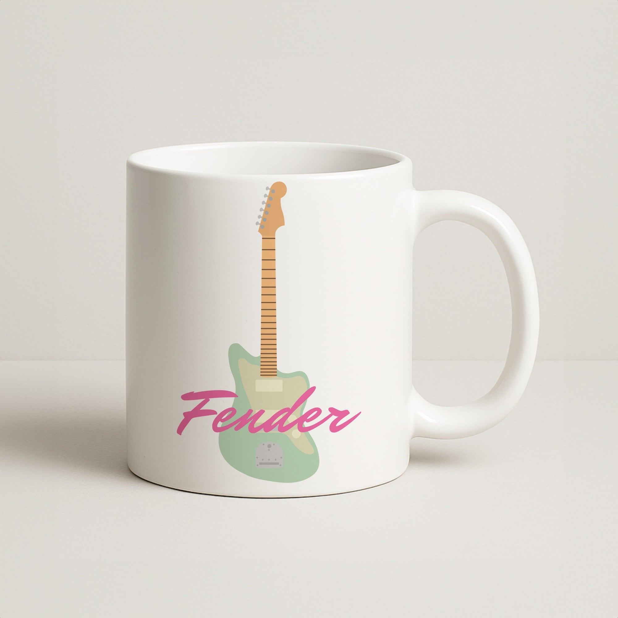 Blue Guitar Fender Coffee Mug