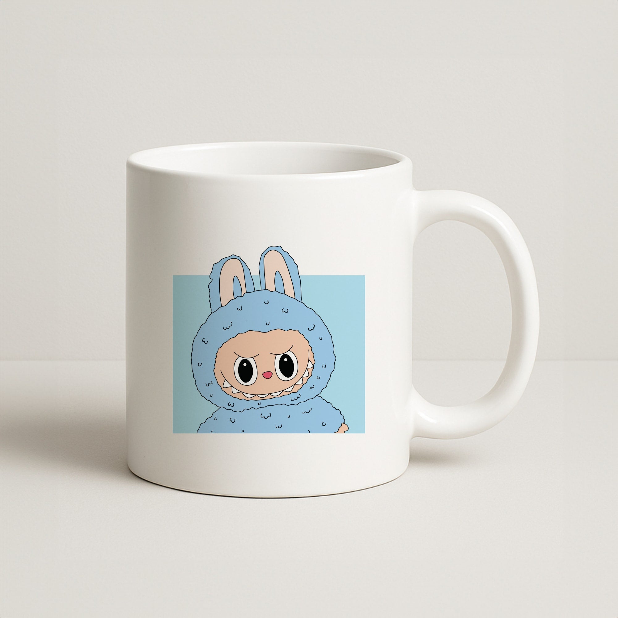 Cute Blue Notebook Monster Coffee Mug