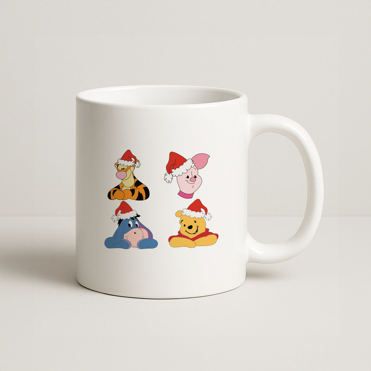 Bear, Tiger, Donkey and Pig Pattern Christmas Mug