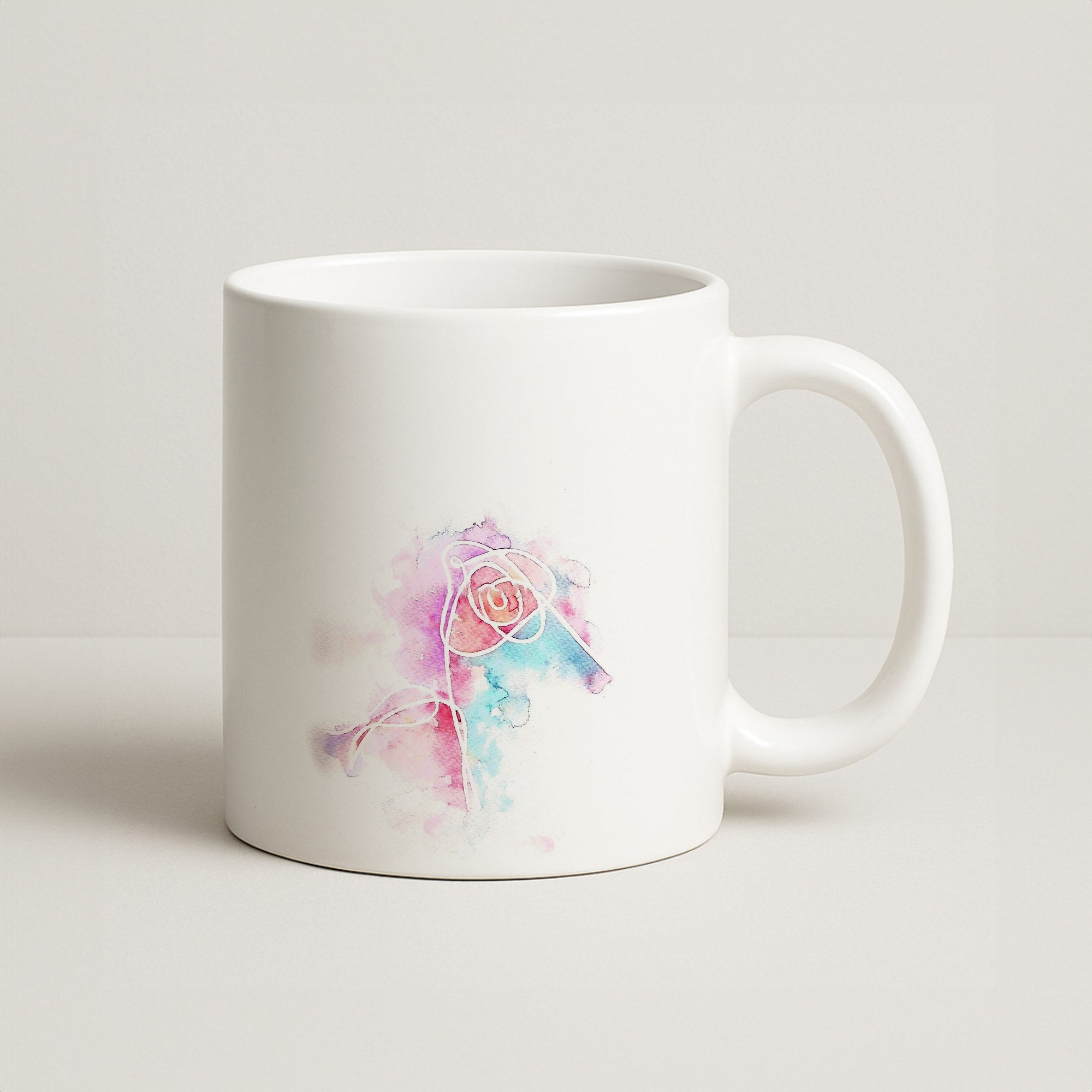 K-Pop Band Love Yourself Watercolour Painting Coffee Mug