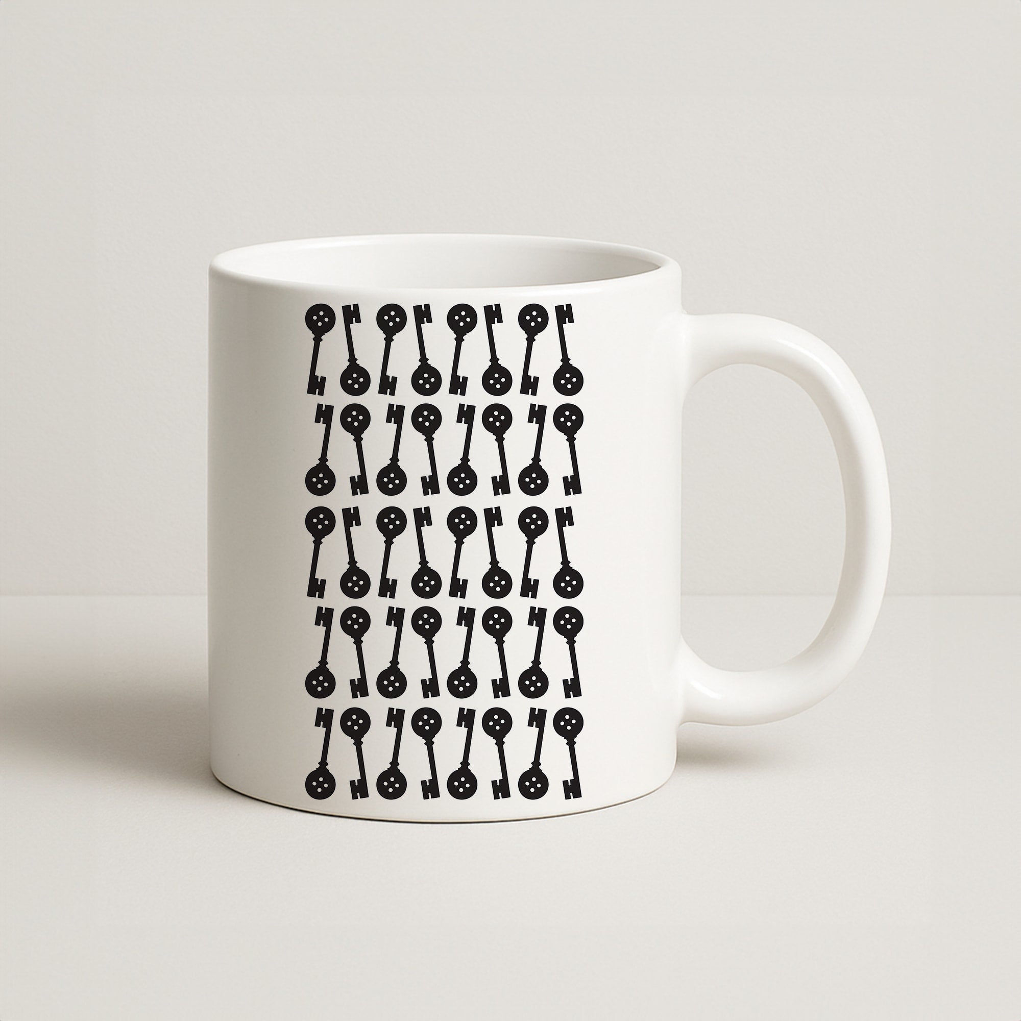 Key Pattern Coffee Mug