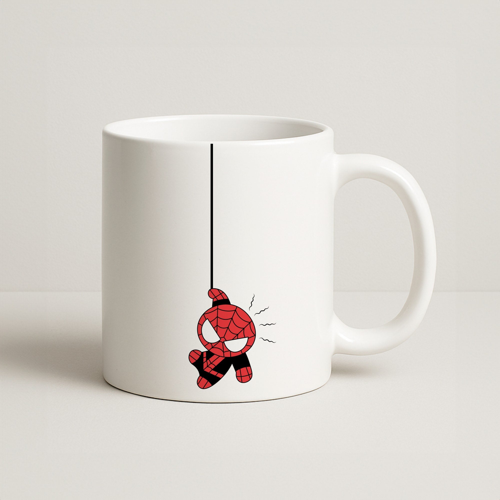 Gray Hanging Spider Hero Coffee Mug