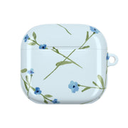 Baby Blue Floral Pattern AirPods Case 4