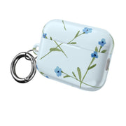 Baby Blue Floral Pattern AirPods Case 8