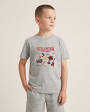 Stranger Things Cartoon Icons Kids T-Shirt 1