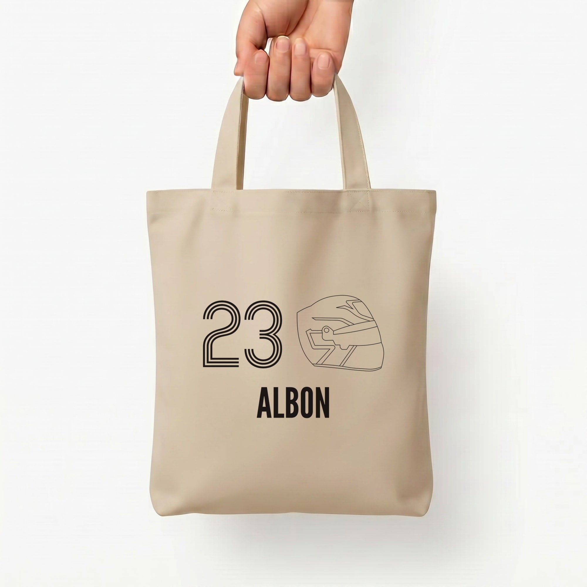 Albon Helmet 2026 Tote Bag — Natural / Small