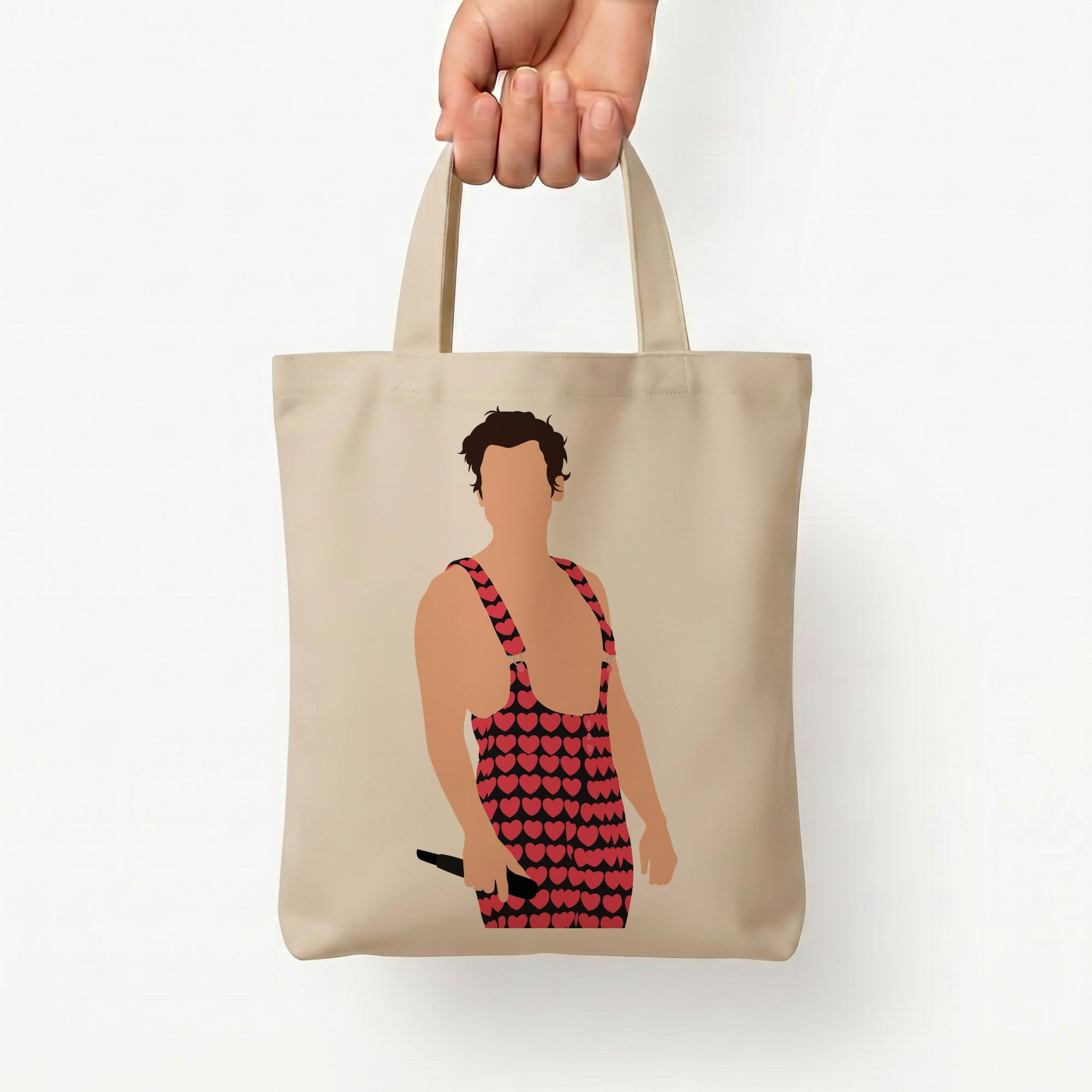 Harry Heart Jumpsuit Tote Bag — Natural / Small