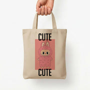 Cute Pink Monster Tote Bag 5