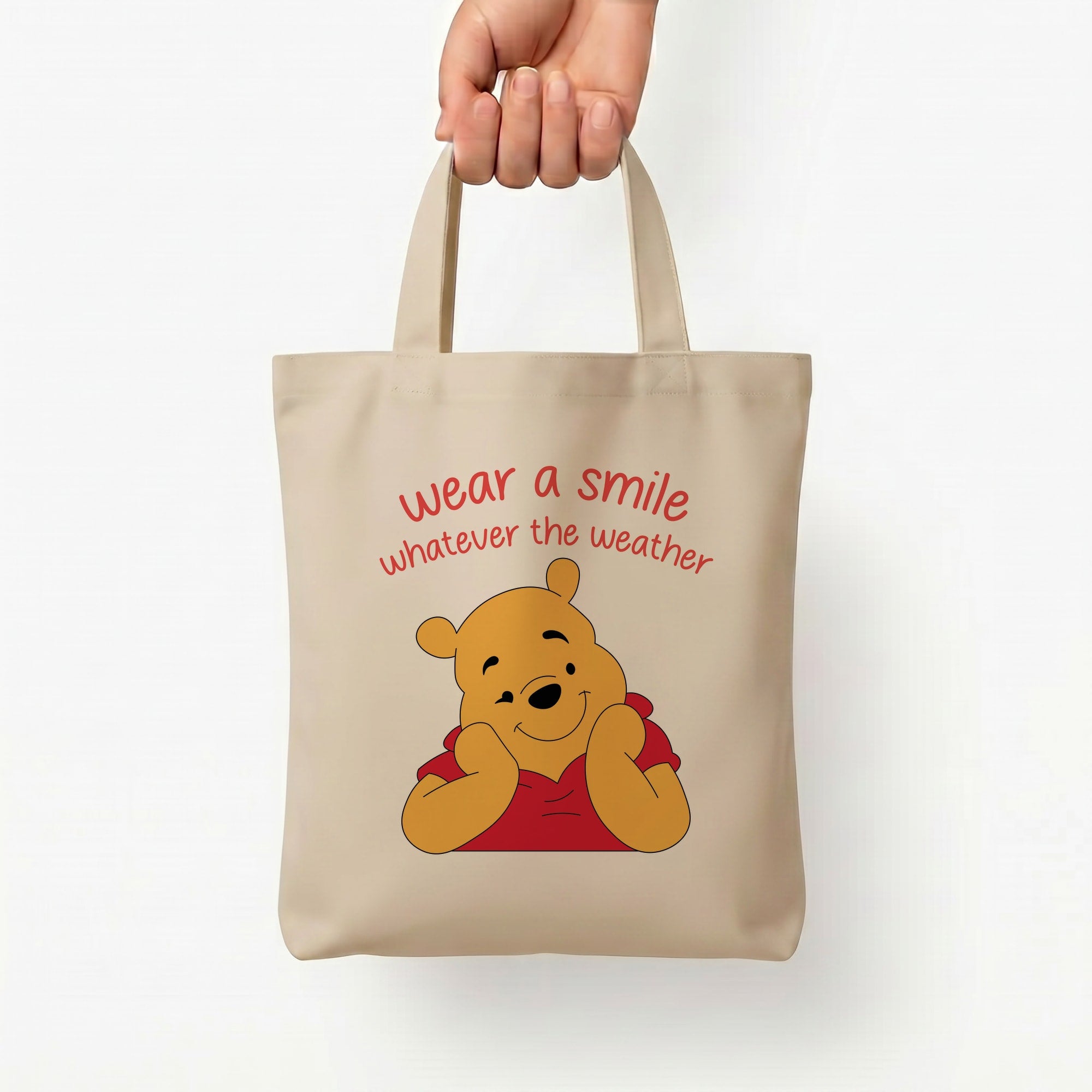 Wear A Smile Whatever The Weather  Tote Bag — Natural / Small