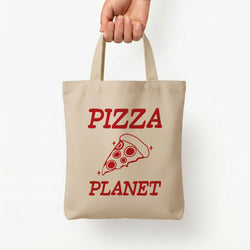 Retro Pizza Planet  Tote Bag — Natural / Small
