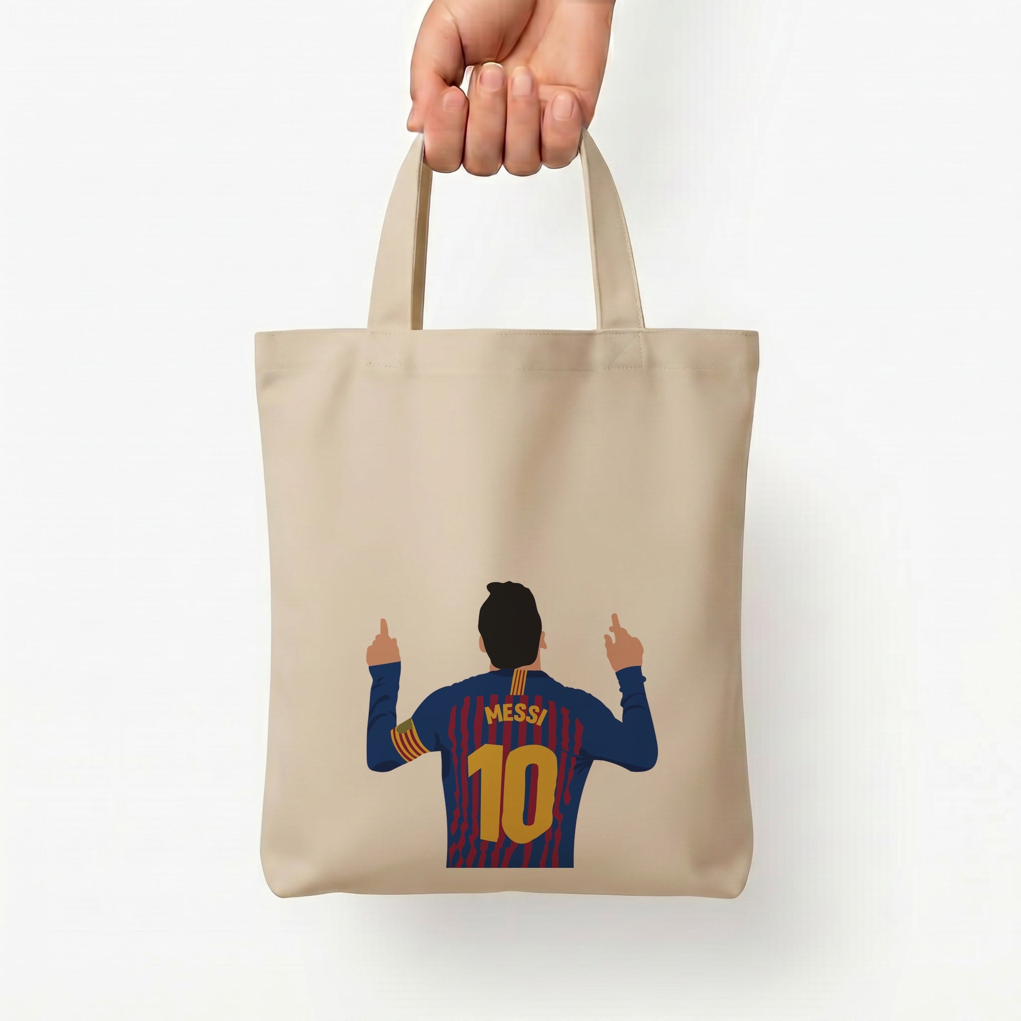 Messi - Football Tote Bag — Natural / Small