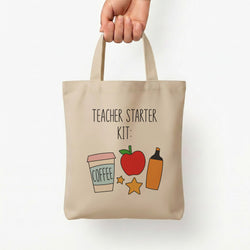 Teacher Starter Kit Tote Bag — Natural / Small