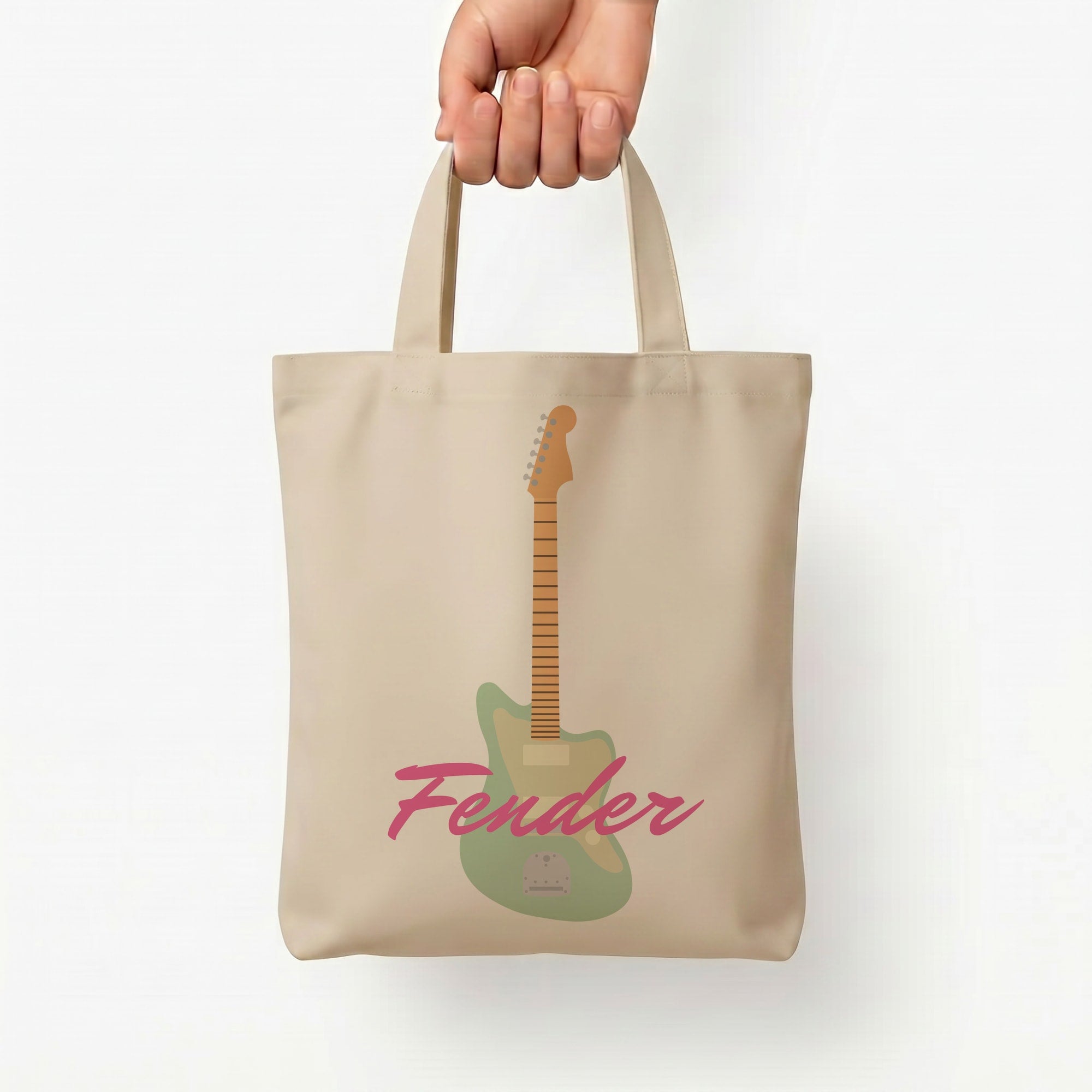 Blue Guitar Fender Tote Bag — Natural / Small