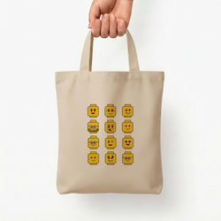 Characters - Bricks Tote Bag — Natural / Small