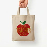 Apple Best Teacher Ever Tote Bag 5