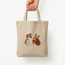 Christmas Lady Tote Bag — Natural / Small
