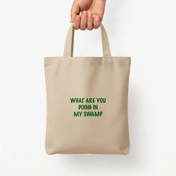 What Are You Doing In My Swamp - Green Ogre Tote Bag — Natural / Small