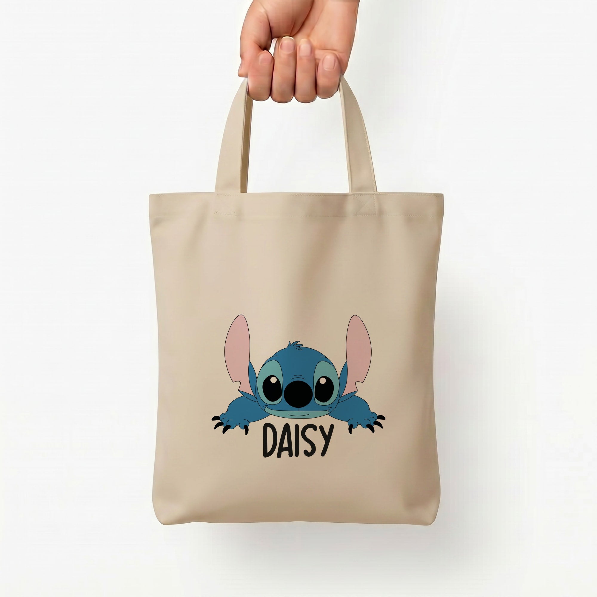 Blue Alien - Personalised Disney Tote Bag — Natural / Small