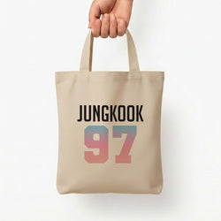 Jungkook 97 Tote Bag — Natural / Small
