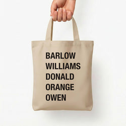 Take Band Members Names Tote Bag — Natural / Small
