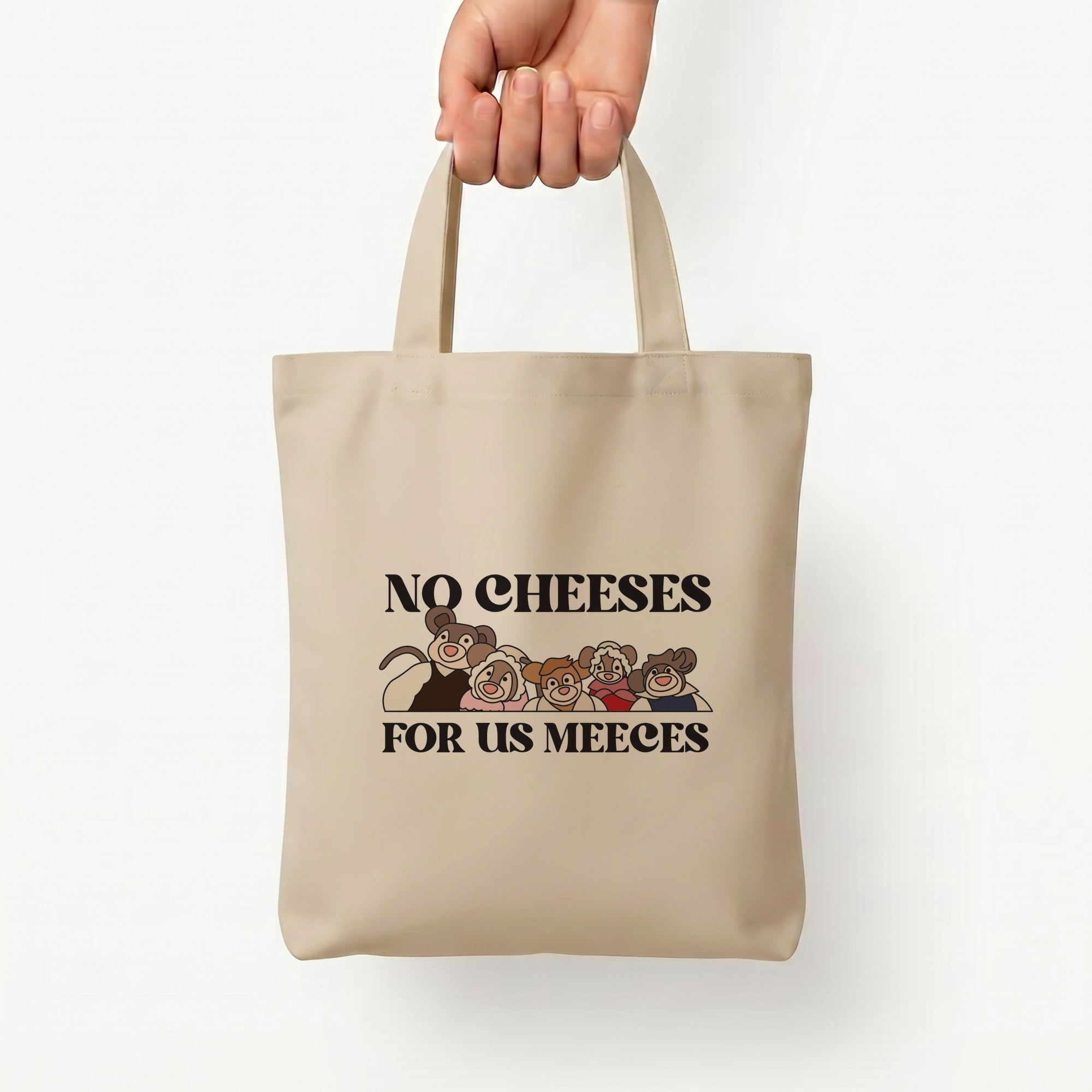 No Cheeses For Us Meeces II Tote Bag — Natural / Small