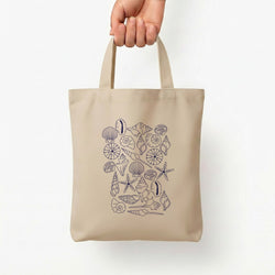 Sea Shells - Clean Girl Aesthetic Tote Bag — Natural / Small