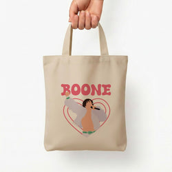 Boone Heart Tote Bag — Natural / Small