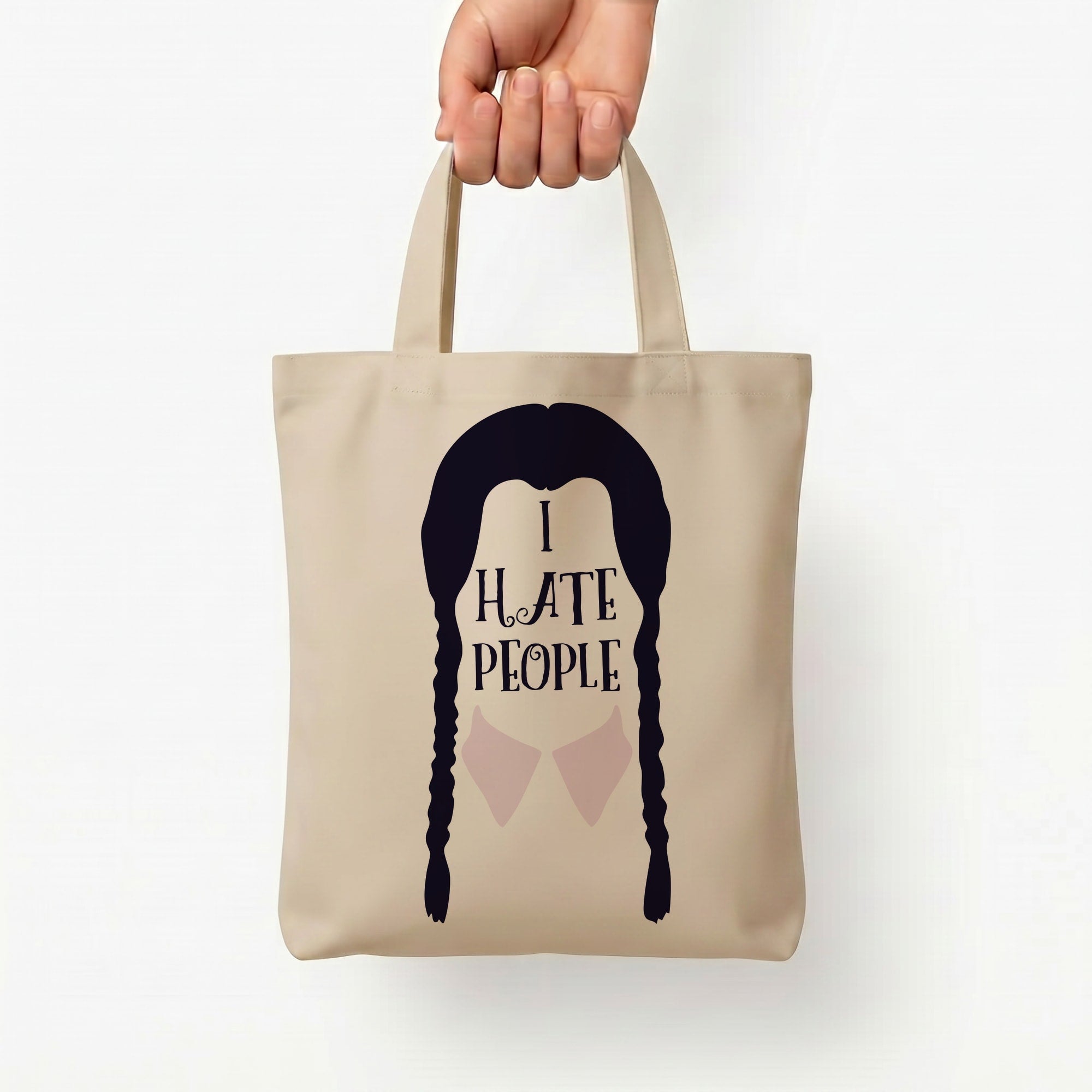 I Hate People Tote Bag — Natural / Small