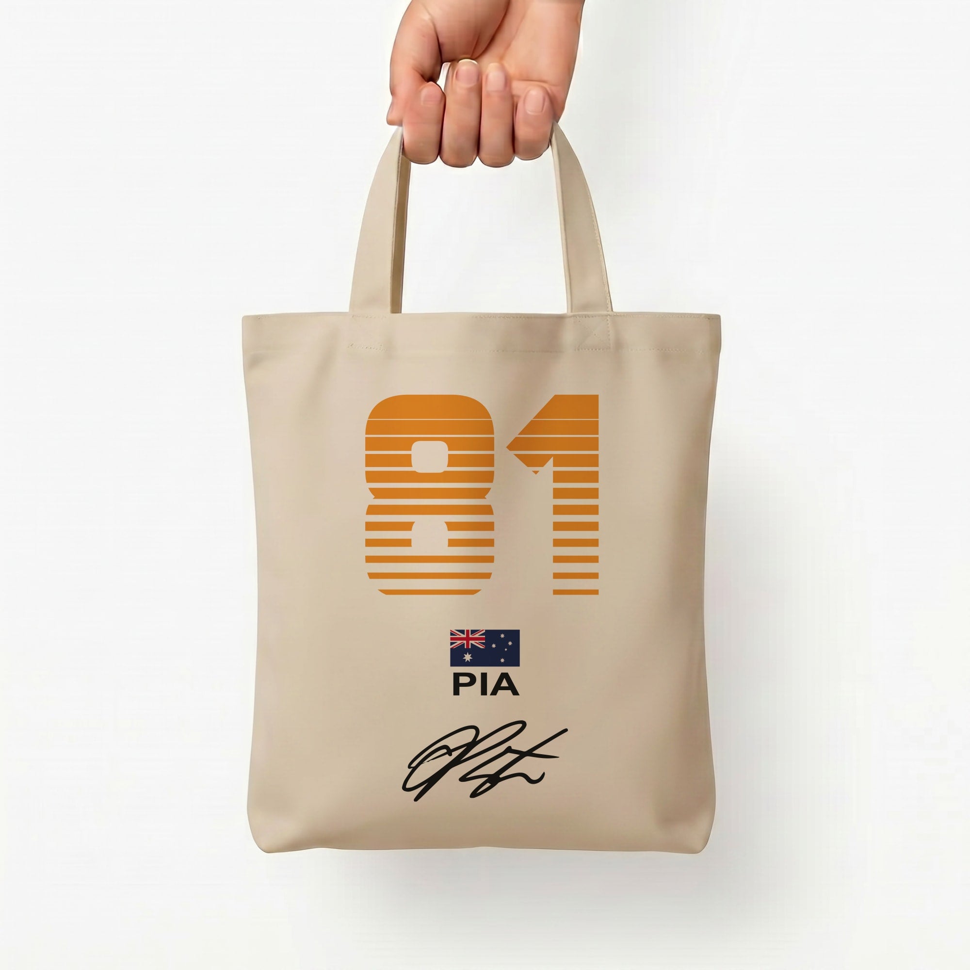 Piastri - F1 Tote Bag — Natural / Small
