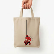 Gray Hanging Spider Hero Tote Bag 5