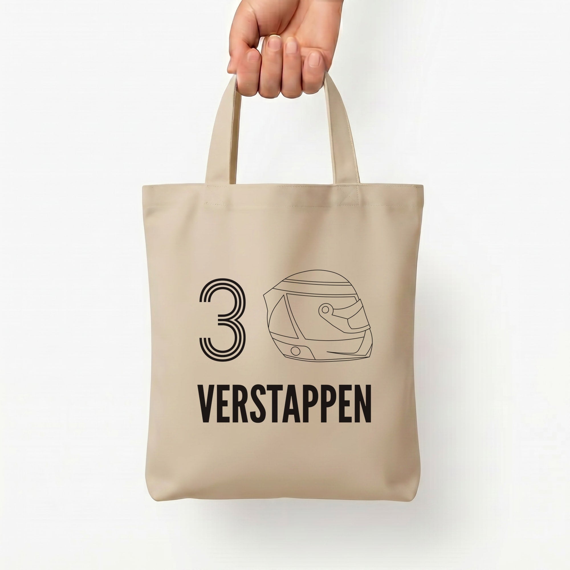Verstappen Helmet 2026 Tote Bag — Natural / Small