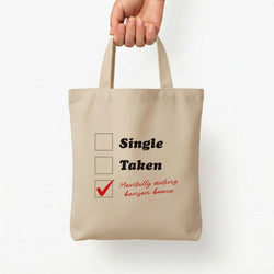 Mentally Dating Benson Tote Bag — Natural / Small