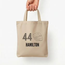 Hamilton Helmet 2026 Tote Bag — Natural / Small