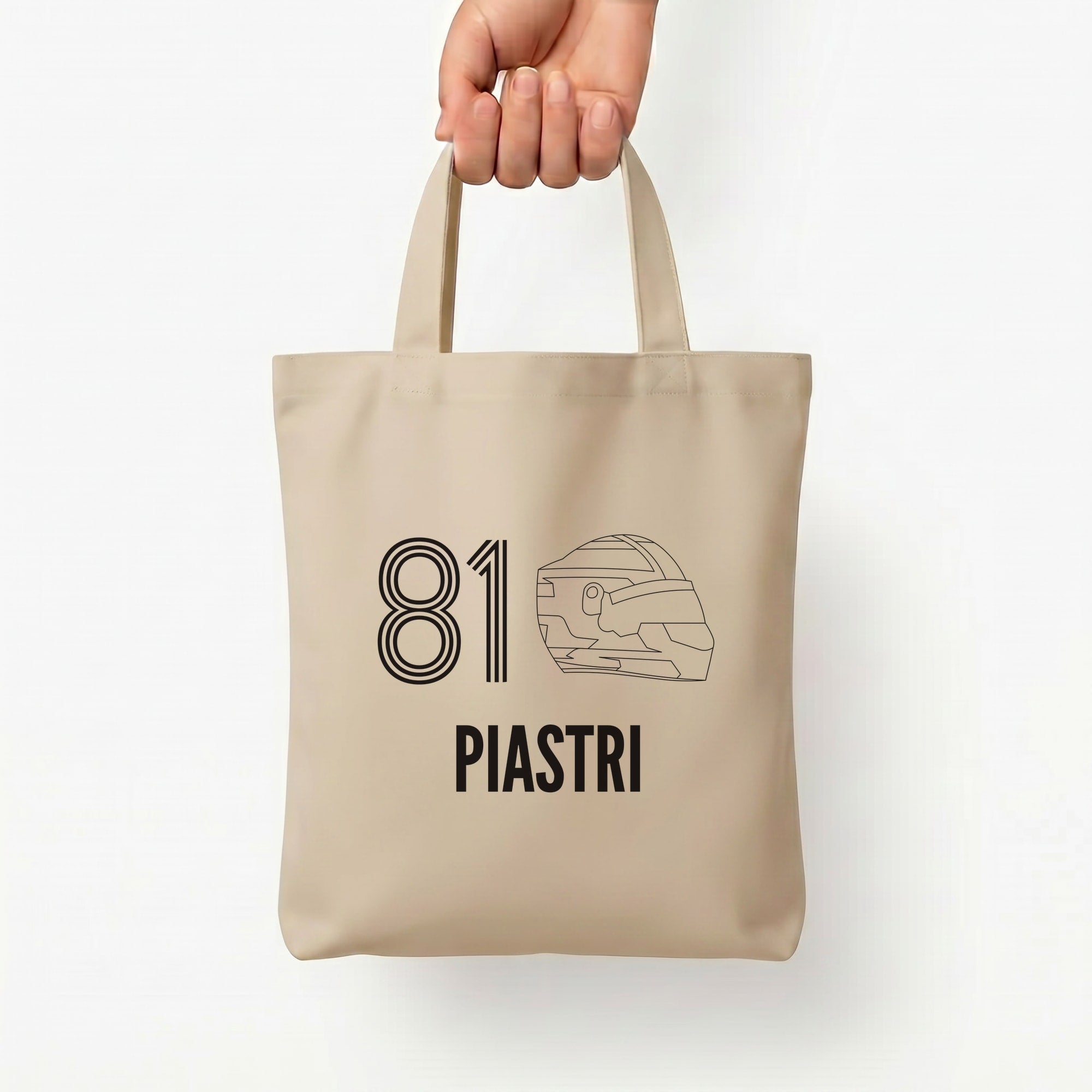 Piastri Helmet 2026 Tote Bag — Natural / Small