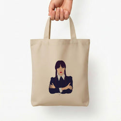 Wednesday Addams Wednesday Tote Bag — Natural / Small