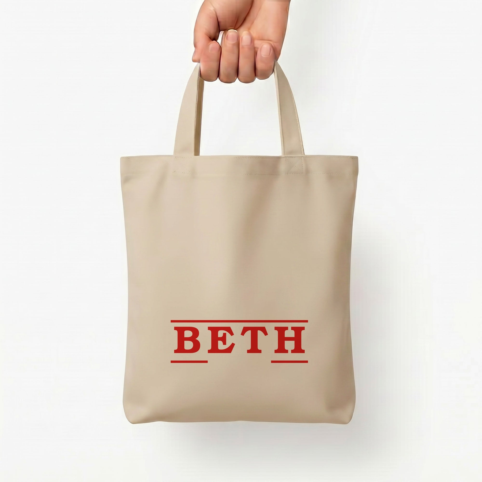 Title - Personalised Stranger Tote Bag — Natural / Small