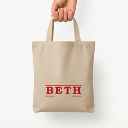 Title - Personalised Stranger Tote Bag — Natural / Small