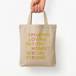 Mother Anagram Tote Bag — Natural / Small