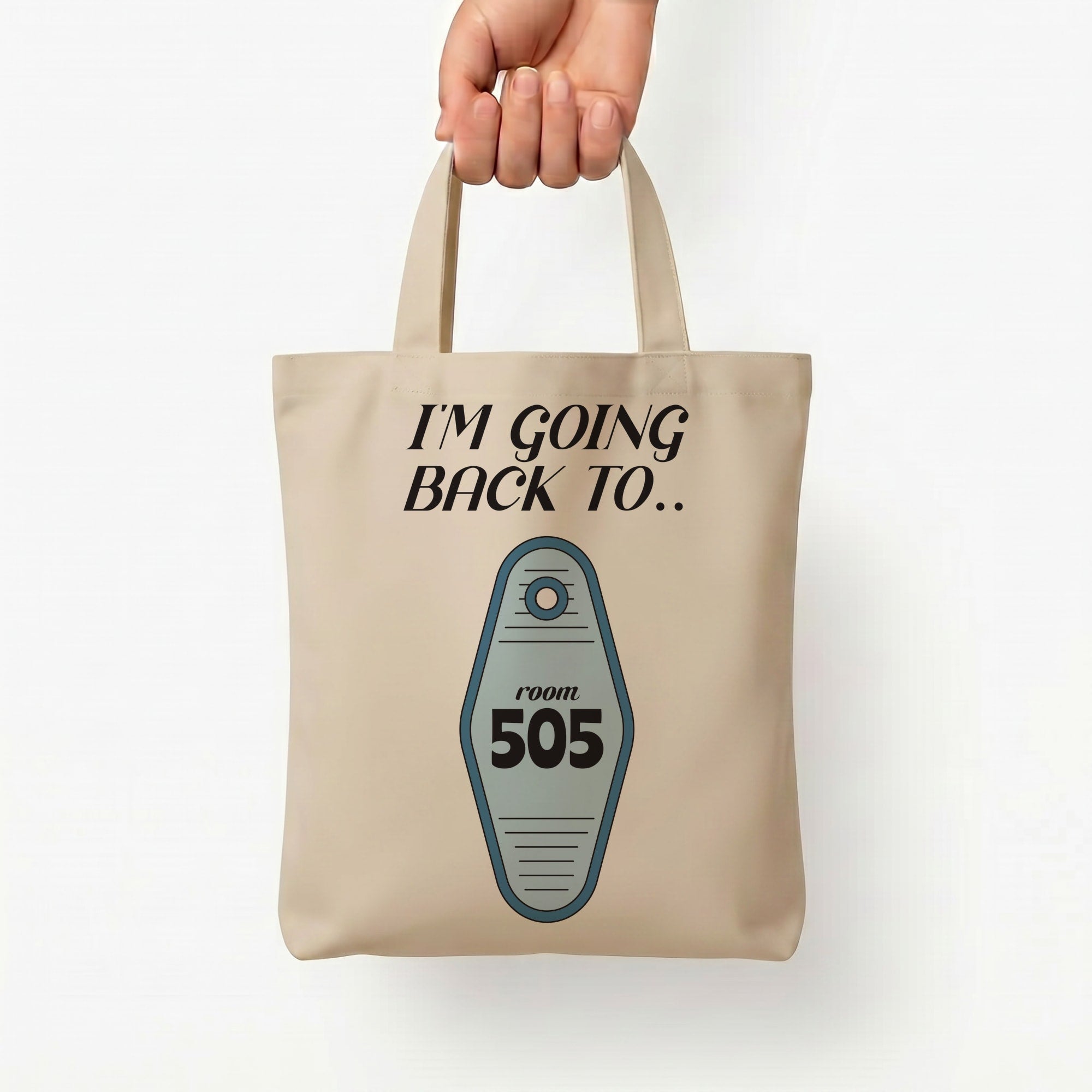 I'm Going Back To 505 Keyring Tote Bag — Natural / Small