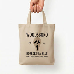 Woodsboro Horror Film Club - Scream Tote Bag — Natural / Small